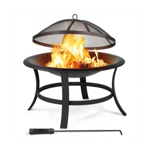 Fogón Redondo Acero Con Tapa