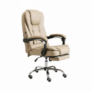 Silla Rey de escritorio Beige con fusion masajeadora