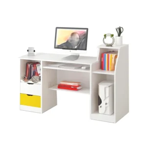 Escritorio juvenil moderno con gavetas para oficina blanco