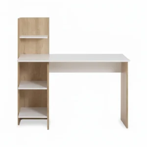 Escritorio multifuncional de oficina con estante marrón claro