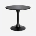 Mesa Minimalista Negra 80x74 Cm Cubierta MDF