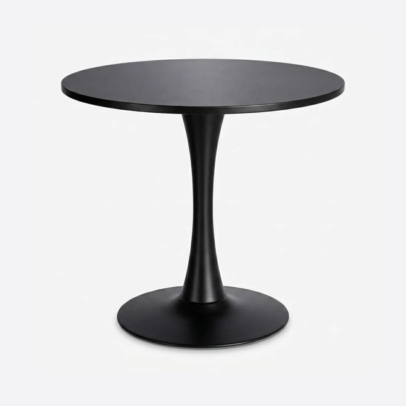 Mesa Minimalista Negra 80x74 Cm Cubierta MDF 1 Mesa Minimalista Negra 80x74 Cm Cubierta MDF