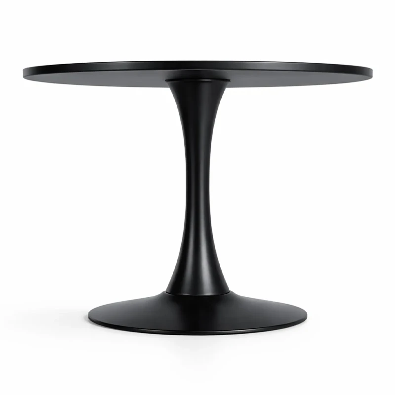 Mesa Minimalista Negra 80x74 Cm Cubierta MDF