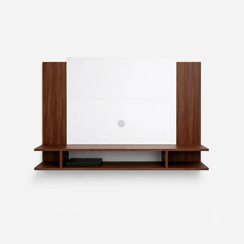 Panel de Televisión 50 Pulgadas Decorativo Moderno MDF con Repisa 2 1