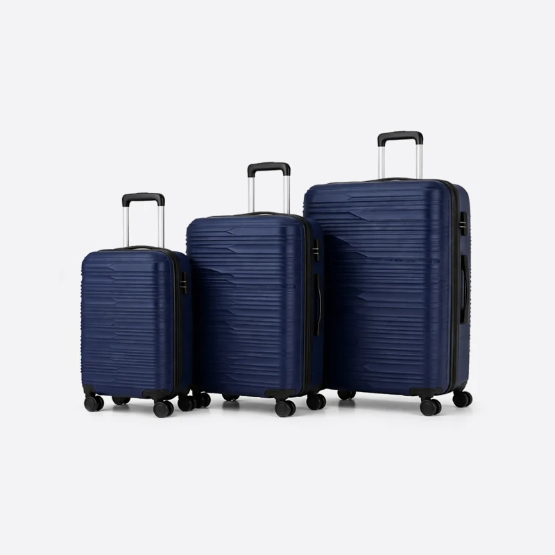 Set Maletas Rígidas Duraline Azul 3 Piezas Ruedas 360 Cerradura 1